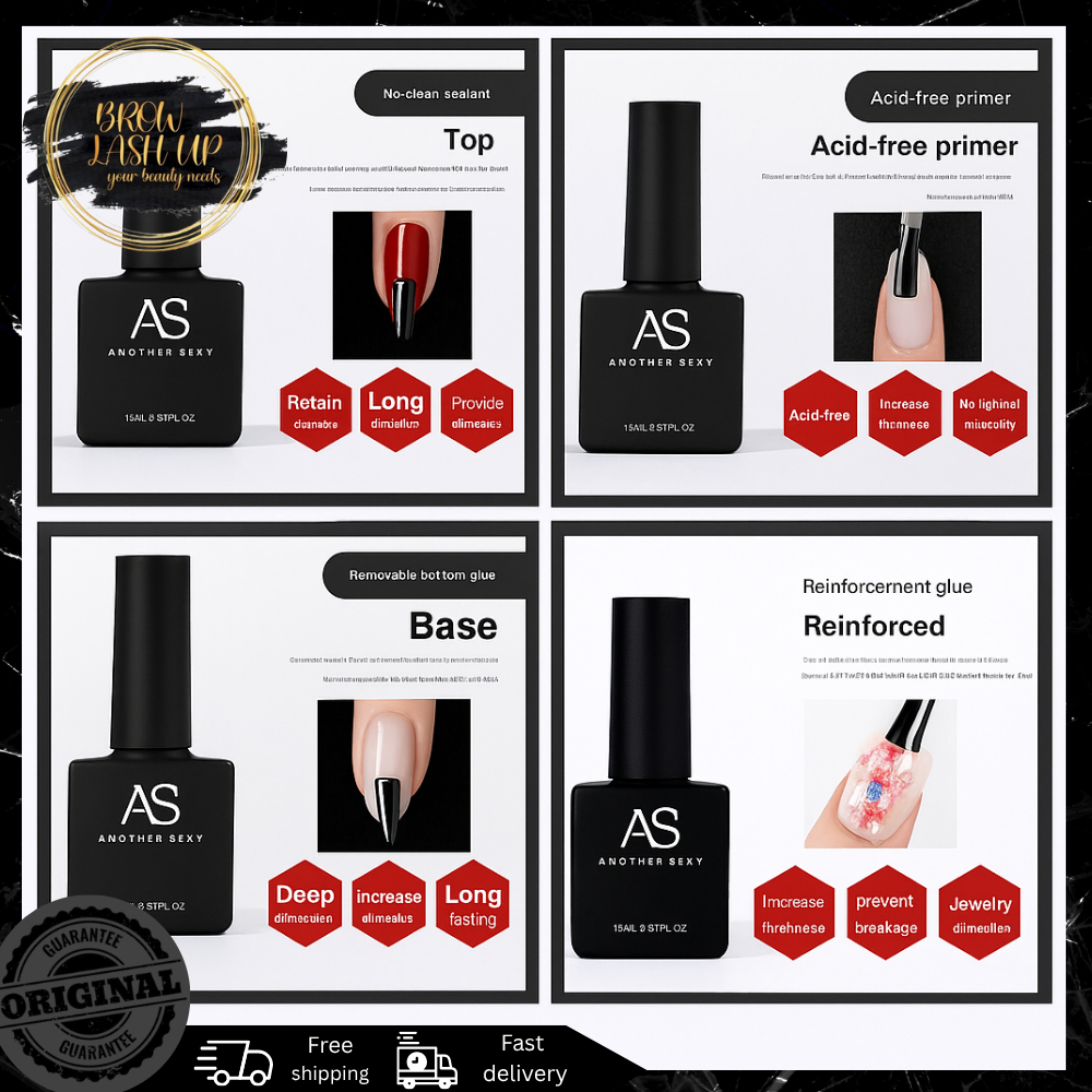 AS Gel Black Bottle Polish Top Coat Base Coat Diamond Top Coat 15ml / Kutek Gel AS Diamond Top 15ml