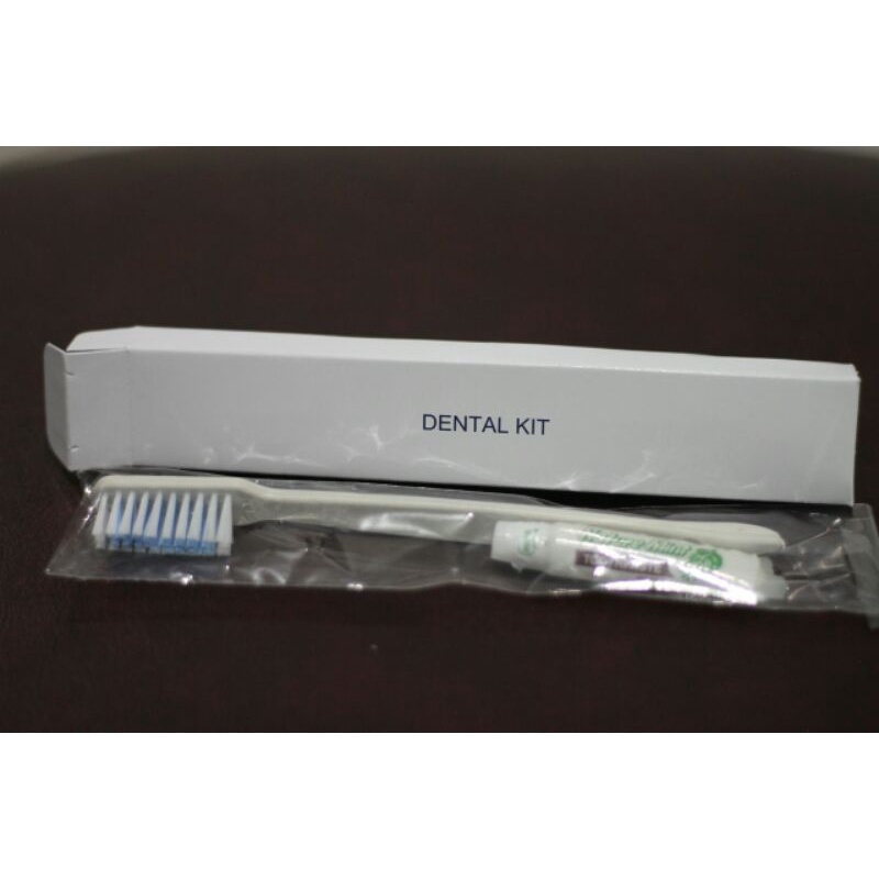 Dental kit box sikat Jet + pasta 100pcs//dental kit sikat jet + pasta 100pcs box putih polos// ameni