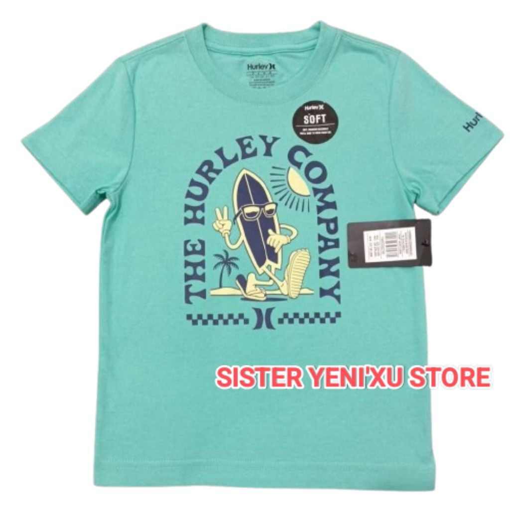 Kaos Anak Hurley Board Dude Boy T-Shirt TOSCA (Size 4-7) ORIGINAL STORE 100%