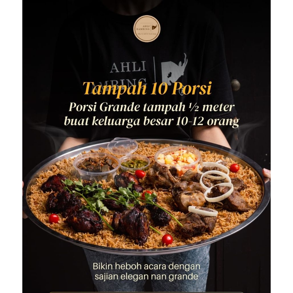 Tampah Spesial Nasi Kebuli/Nasi Mandhi Grande ½ Meter (10 Porsi)