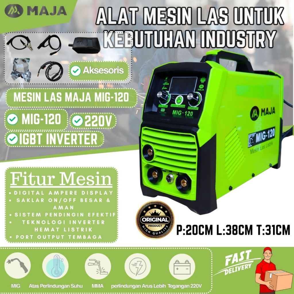 Maja Mesin Las MIG 120 Inverter Mesin las Mesin trafo las Mesin las Mesin trafo las Welding machine 