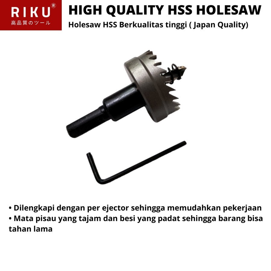Holesaw / Hole Saw HSS Riku Mata Bor Besi 40 mm mili