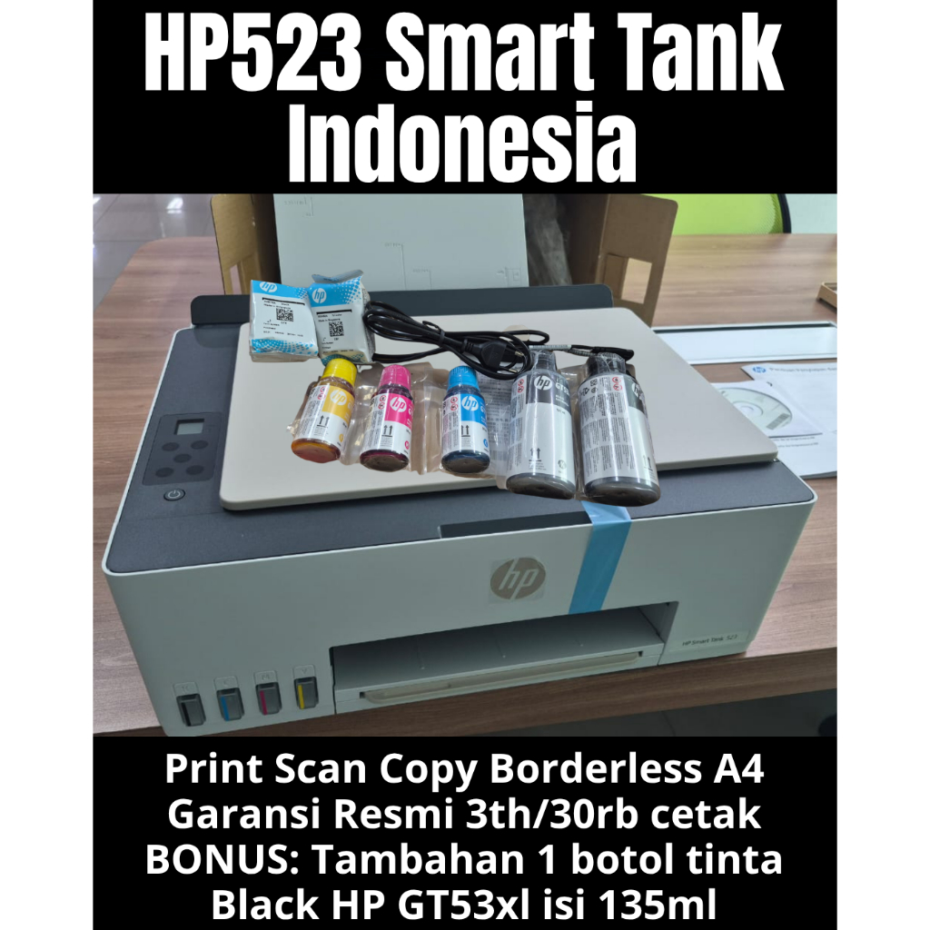HP 523 Smart Tank Indonesia HP Smart Tank 523 Print Scan Copy