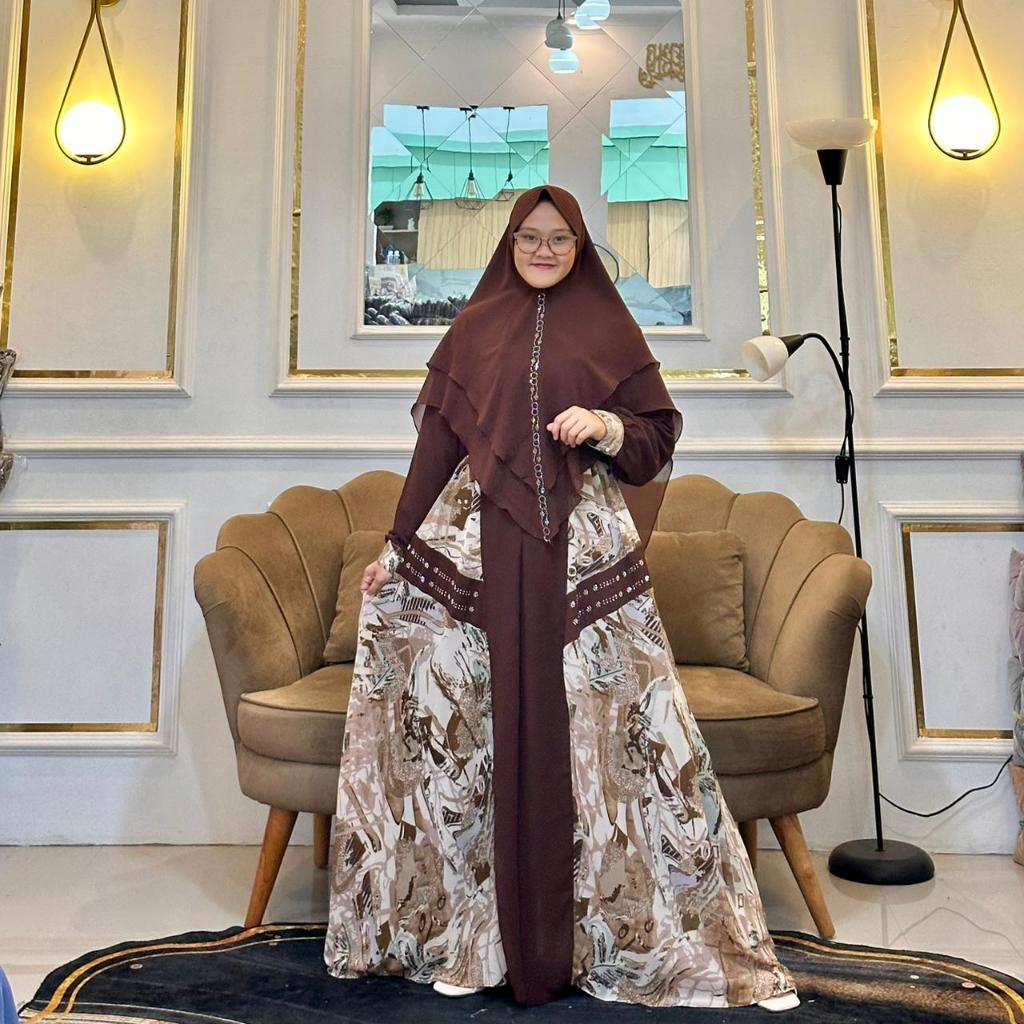 GAMIS CERUTY PRINTING BABYDOLL || DRESS MUSLIM