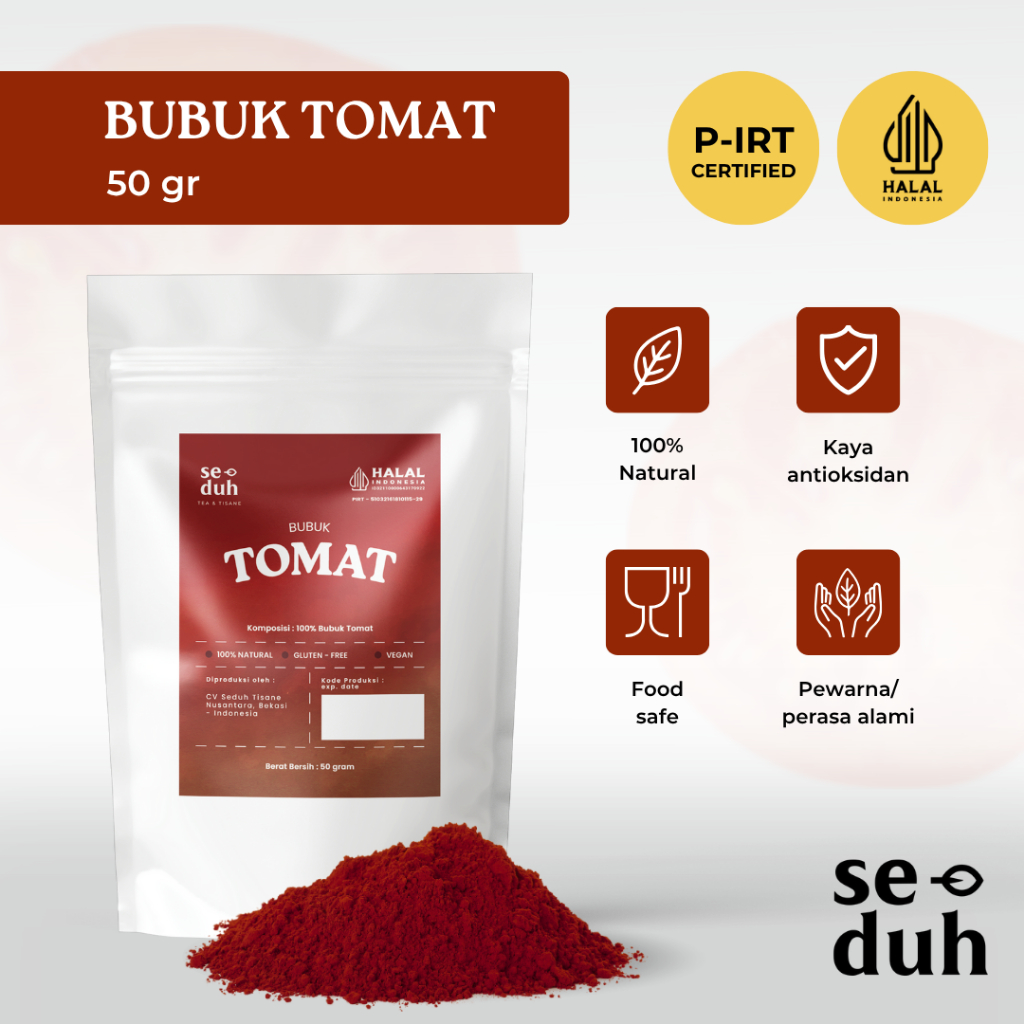 SEDUH TEA & TISANE | Bubuk Extract Tomat / Tomato Extract Powder / Fruit Powder 50 gram