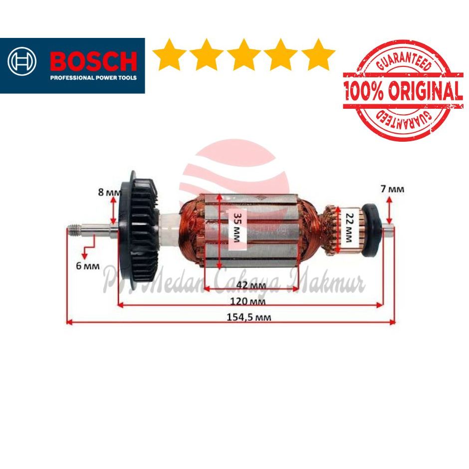 BOSCH ARMATURE  GWS 060 / ANGKER GWS 060 SPAREPART