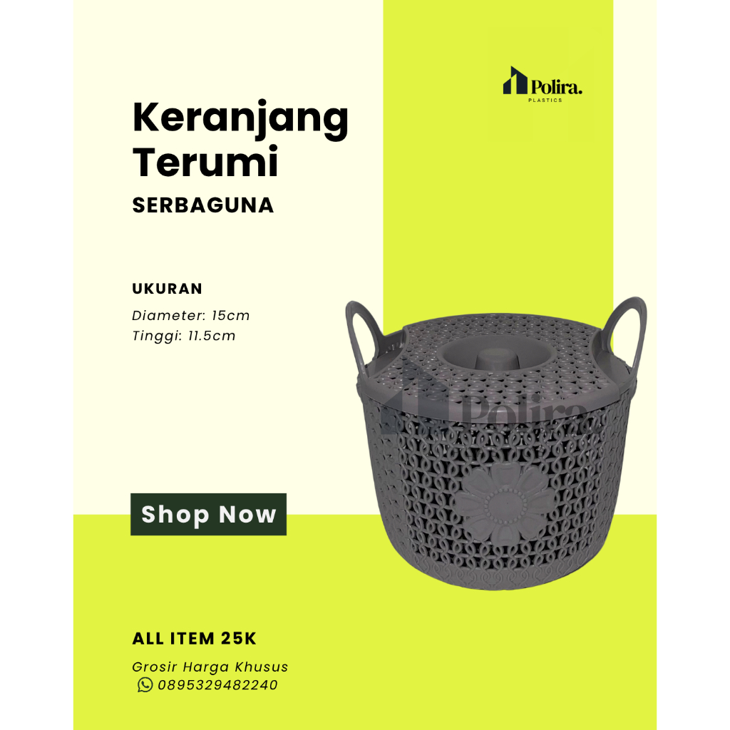 [POLIRA PLASTICS] - Box Organizer / Keranjang Tutup Souvenir Kecil / Keranjang Plastik / Kotak Penyi