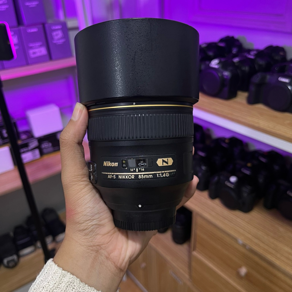 Lensa 85mm f1.4 nano for nikon fullsetbox