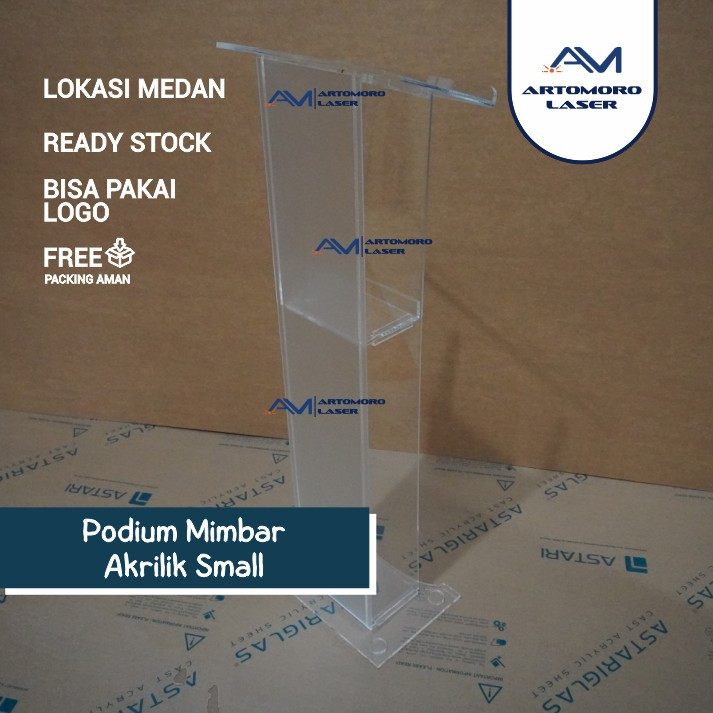 MIMBAR PODIUM AKRILIK SMALL MINIMALIS READY MEDAN MIMBAR MASJID GEREJA