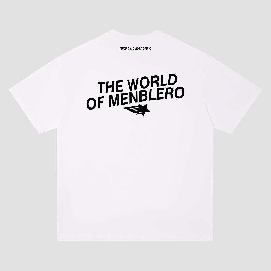 Kaos Distro Oversize Pria/Wanita 'THE WORLD OF MENBLERO' Parody Logo Marlboro Streetwear | T-Shirt B
