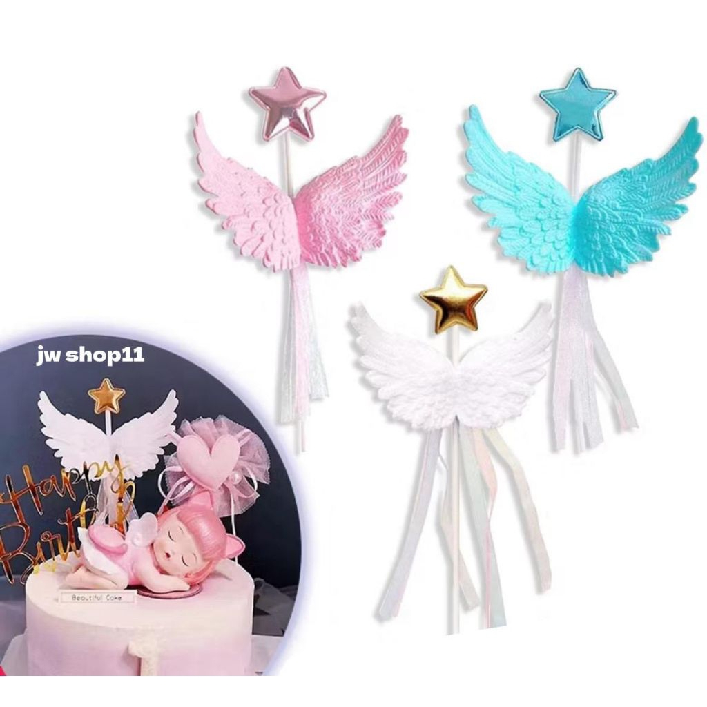 Topper Kue Sayap Malaikat / Cake Topper Sayap Malaikat
