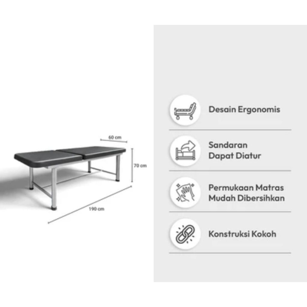 Informa Saga Tempat Tidur Rumah Sakit Adjustable / Kasur Medis / Tempat Tidur Rumah Sakit