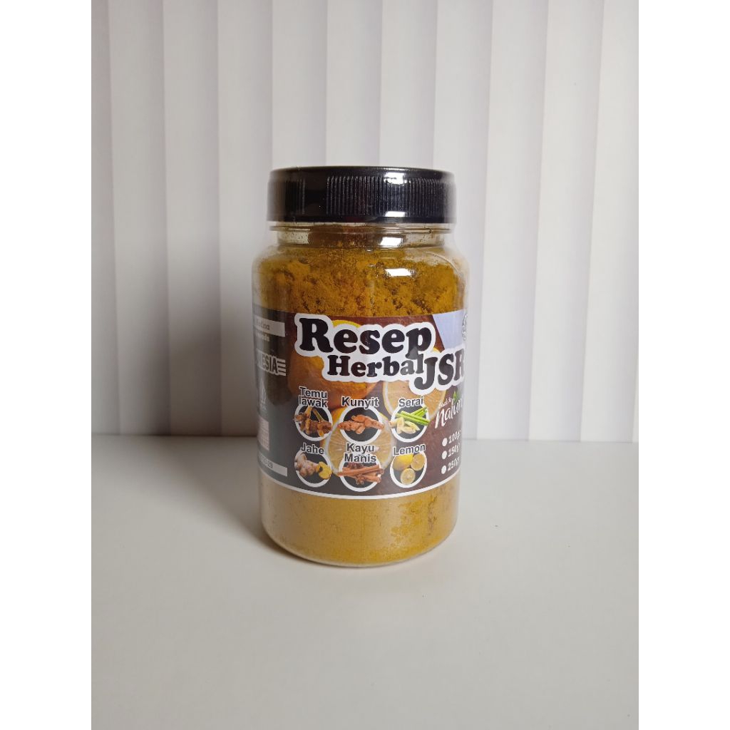 Resep Herbal JSR Bubuk Jahe merah sereh Lemon kunyit kayumanis temulawak Tanpa Gula 100gram