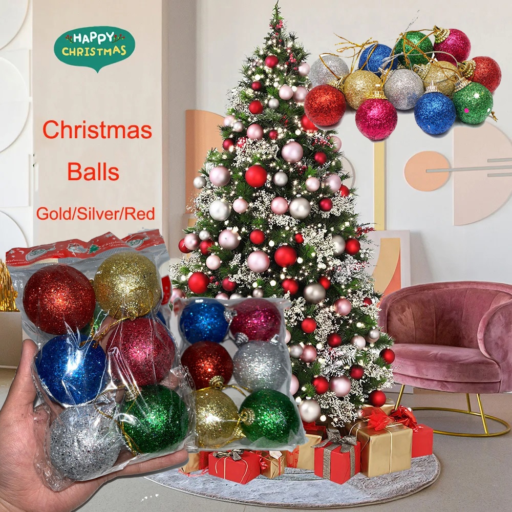 Dekorasi Bola Gantung Natal Besar / Ornamen Hiasan Bola Pohon Natal Jumbo / Aksesoris Bola Natal Gan