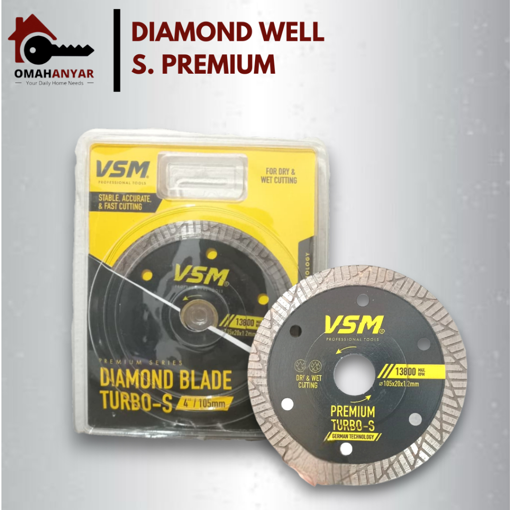 VSM Diamond Saw Blade 4" Turbo S Mata Potong Keramik Granit