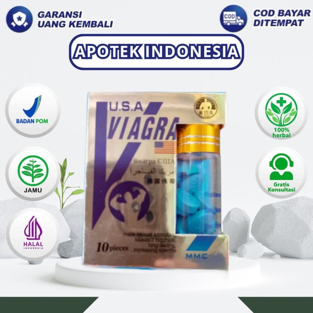 Viagra Mmc Original Pil Biru Asli import USA Obat kuat Pria Dewasa tahan lama