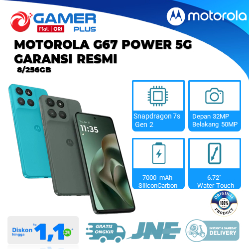 Moto G67 Power 5G - RAMBoost 24GB/256GB -  Snapdragon7s Gen2 - 7000mAh SiliconCarbon - 50MP Sony LYT