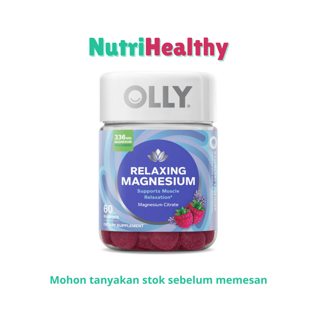 Olly Relaxing Magnesium 60 Gummies - Suplemen Magnesium untuk Relaksasi Otot & Tidur Nyenyak