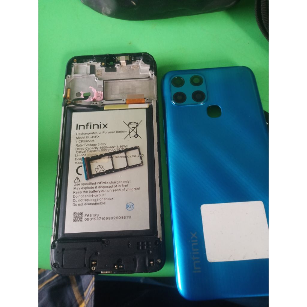 lcd infinix smart 6 ori cabutan