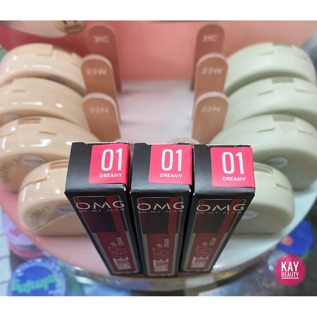 (Paket Reseller Grosir) OMG LipCream x 3pc*