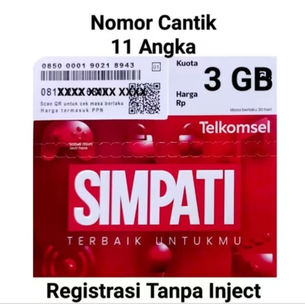 Kartu Perdana Simpati Nomor Cantik 11 Angka
