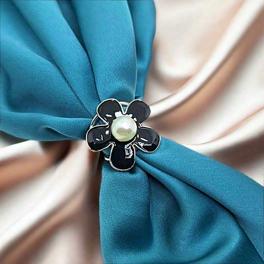 Ring Cincin Jilbab Gesper Jilbab Motif Bunga