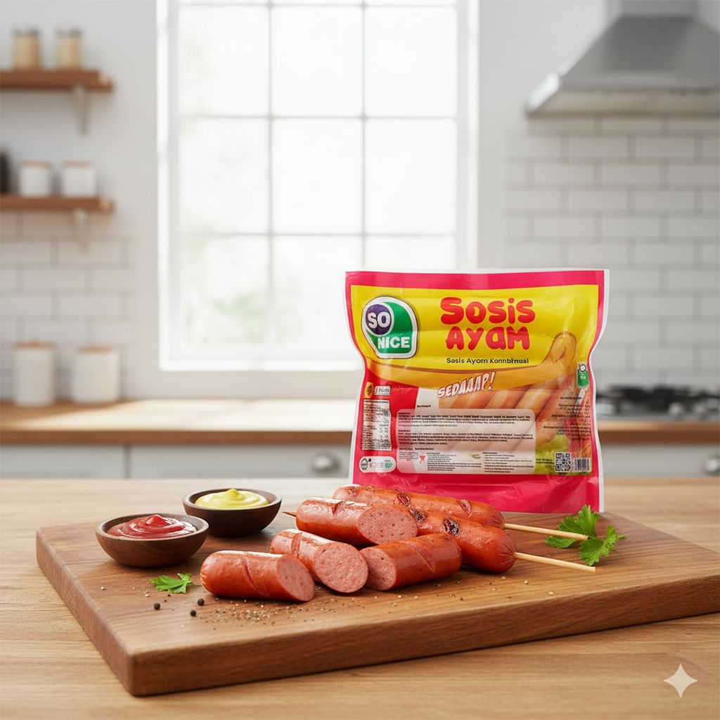 Sosis Chicken SO Nice 375gr / So Nice Sosis Chicken 375gr / Chicken Sosis So Nice 375gr