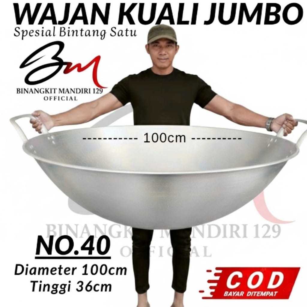 Wajan Kancah Jumbo No.40 Diameter ±100 cm Penggorengan Jumbo Spesial Bintang Satu Super Tebal