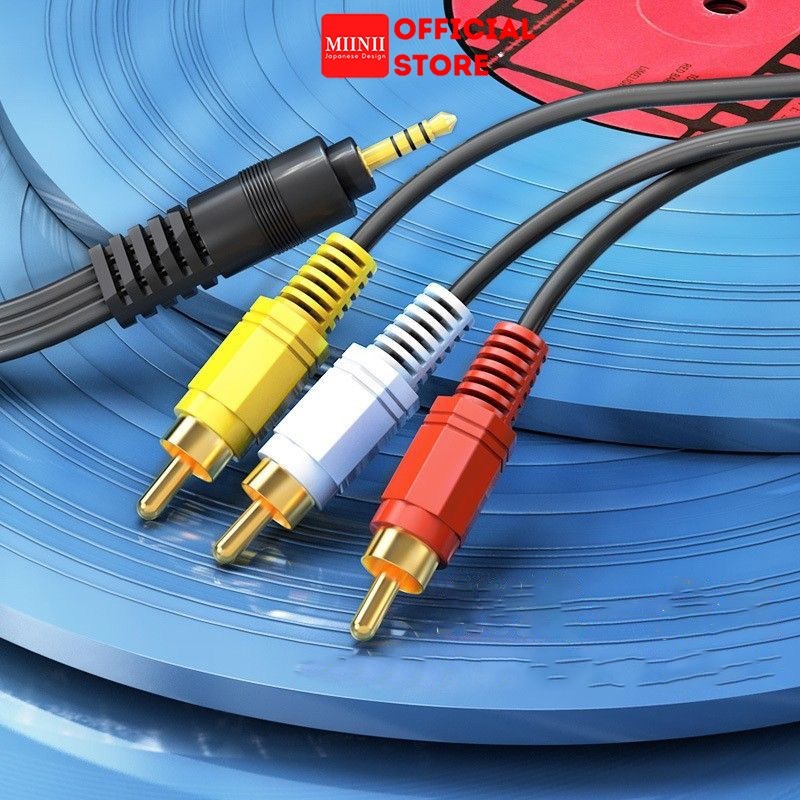 MIINII Kabel Aux 1 IN 2 - Kabel Audio 1 IN 3 - Kabel Aux Audio 3 IN 3 Panjang 1.5M