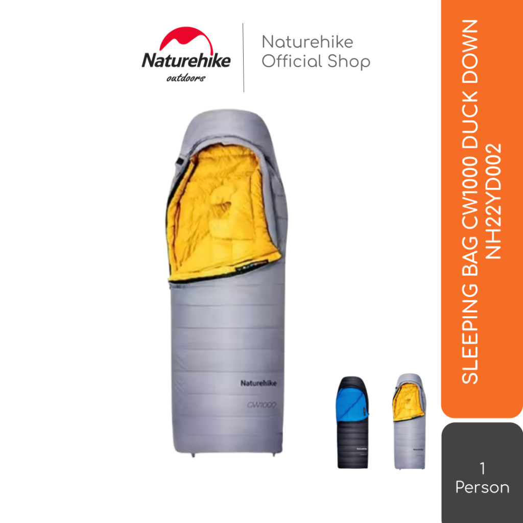 SLEEPING BAG HIKING CAMPING ULTRALIGHT CW1000 DUCK DOWN NATUREHIKE NH22YD002