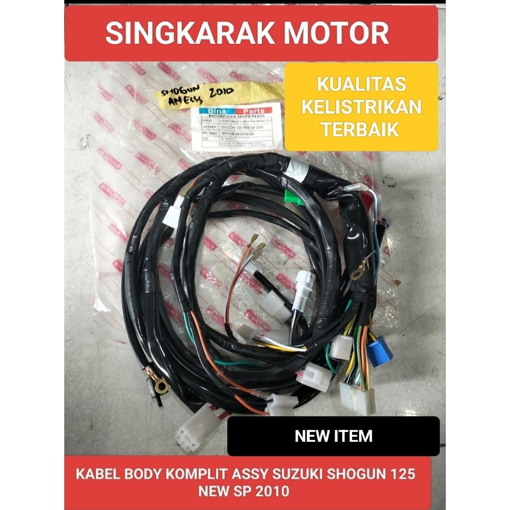 KABELBODY BODY KOMPLIT ASSY SUZUKI SHOGUN 125 NEW SP 2010 KUALITAS SUPER