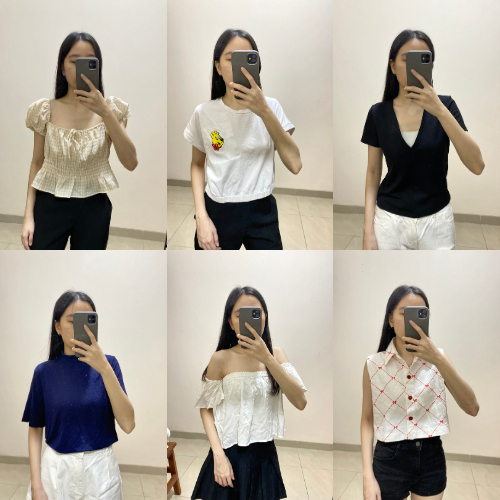 Top Blouse Atasan Kemeja POMELO ZARA
