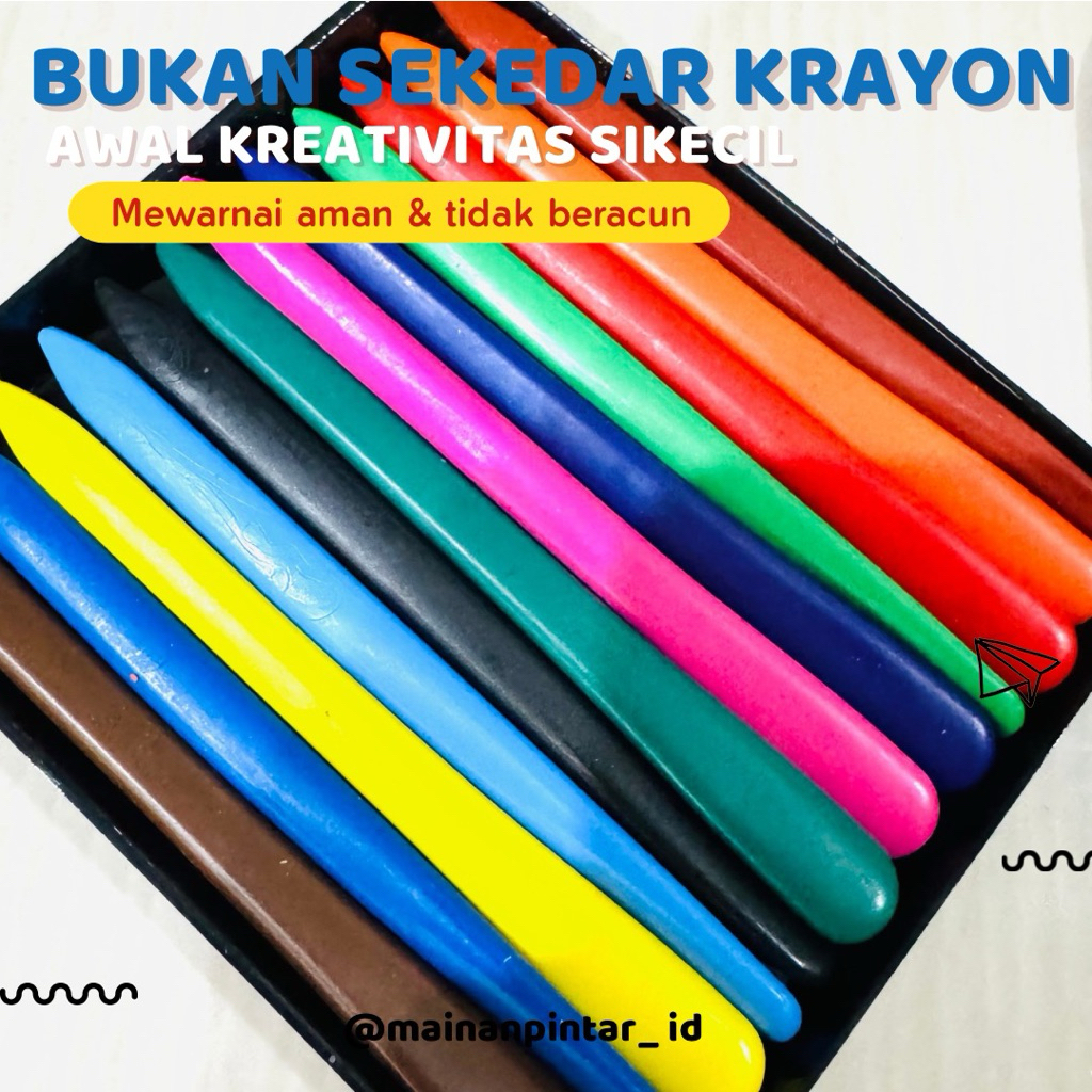 Crayon Anti Air - Crayon Anti Kotor - Crayon Paud - Crayon TK - Crayon Plastik - Crayon Warna Anak