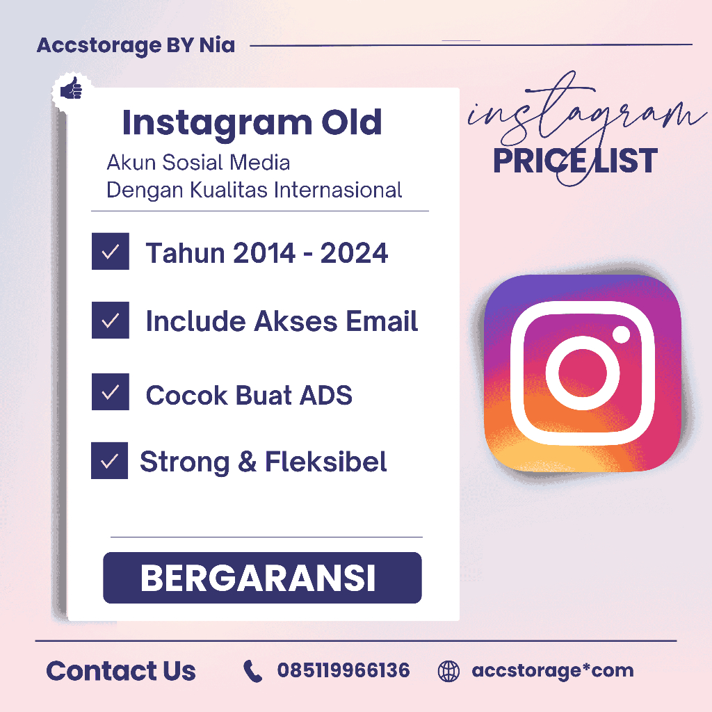 Akun Instagram Old / Tua / Lawas 2014 - 2024