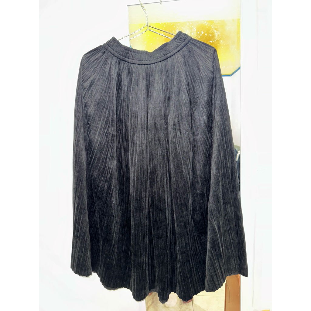 PL Rok plisket bahan suede