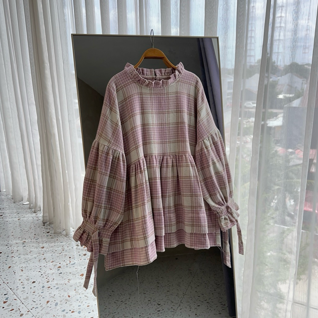 MYSHIRT Tunik Flanel Batwing  Rempel | Tunik Flanel