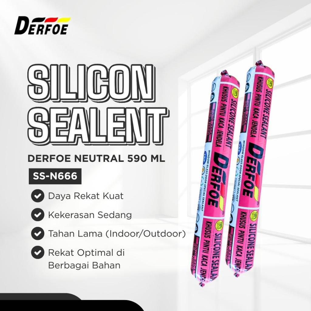 MutiaraPro - Derfoe ODSS SSN666 Silicone Sealant 590ml Silicone Sealent Kaca Acetic Silen / Lem Sosi