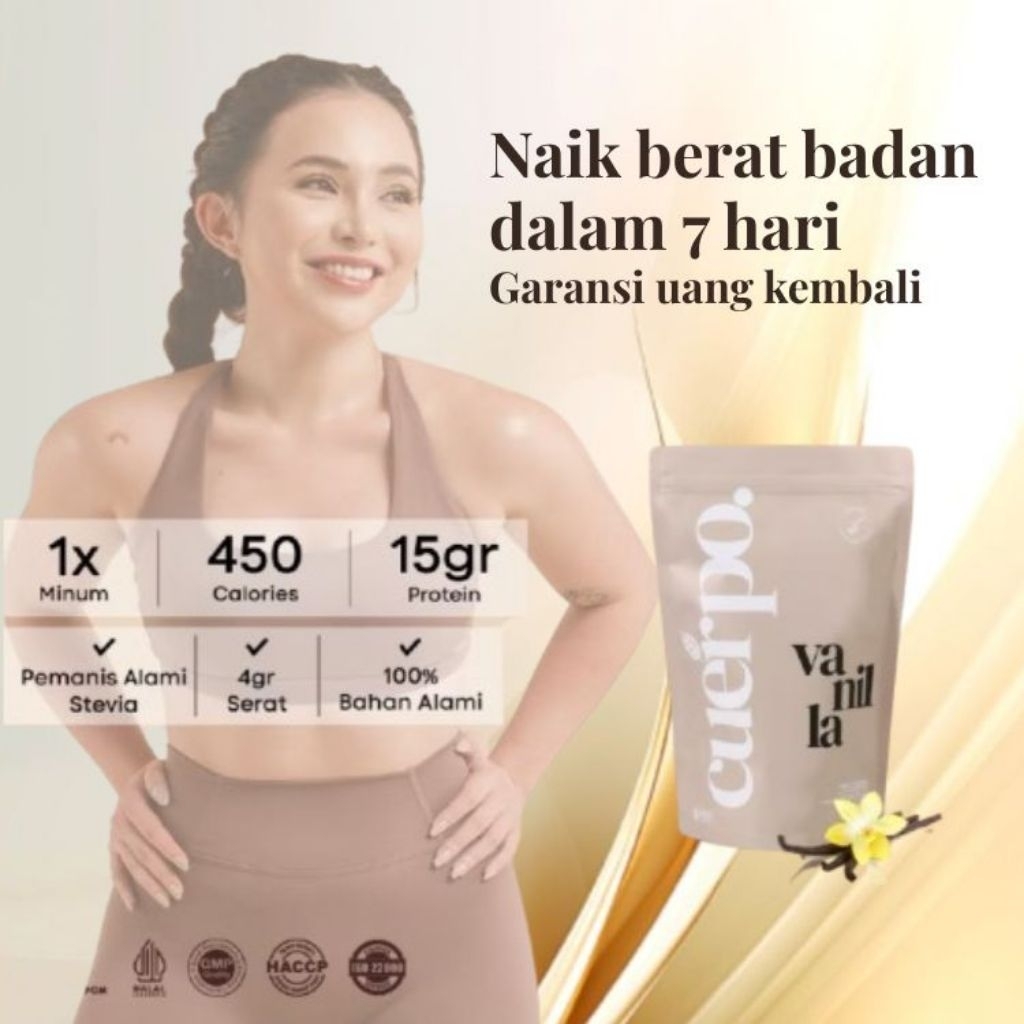 Cuerpo Susu Vanilla Tinggi Protein Dan Kalori Penggemuk Badan Cepat