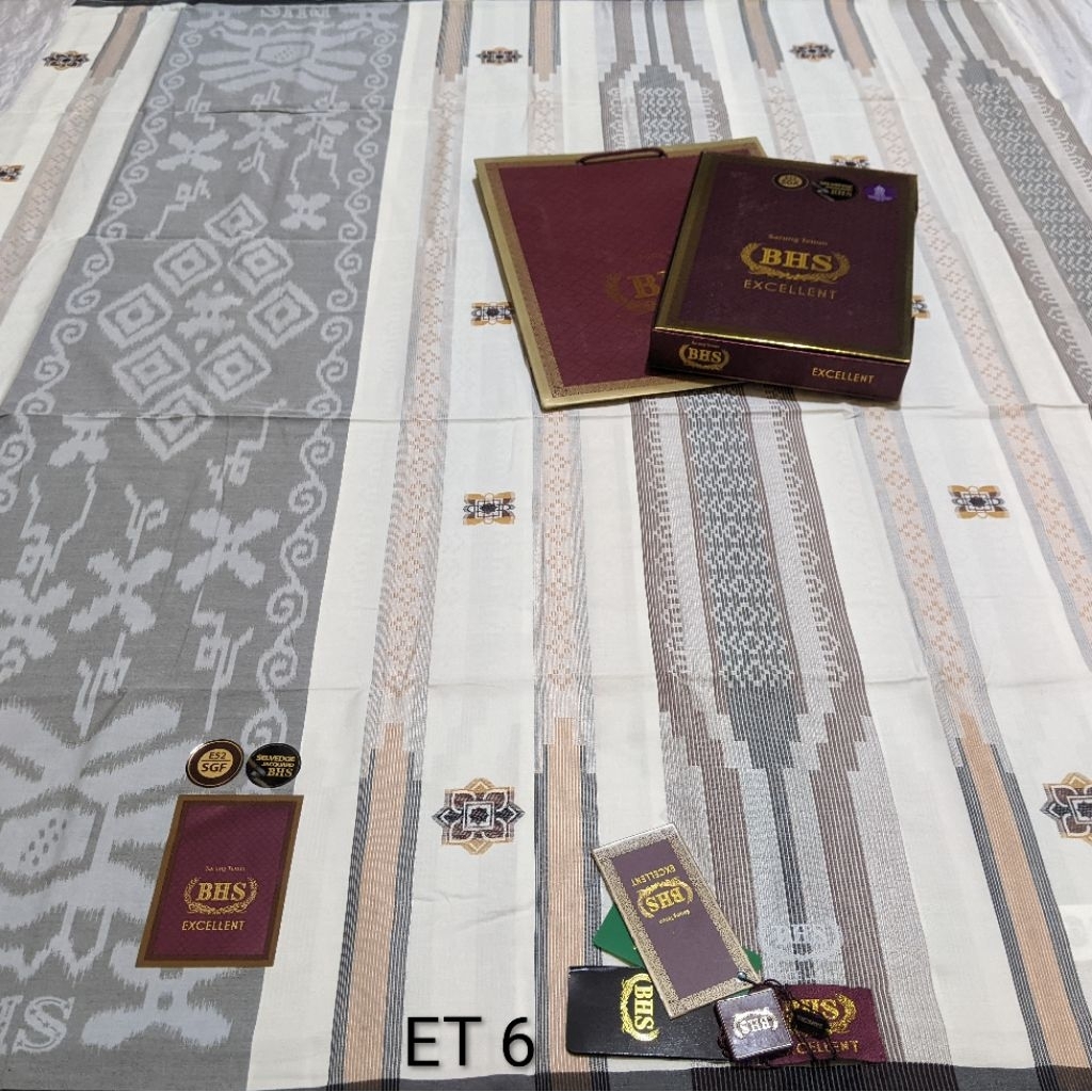 Sarung BHS EXCELLENT PUTIH SGA SGF SMB SONGKET JAGUARD PREMIUM