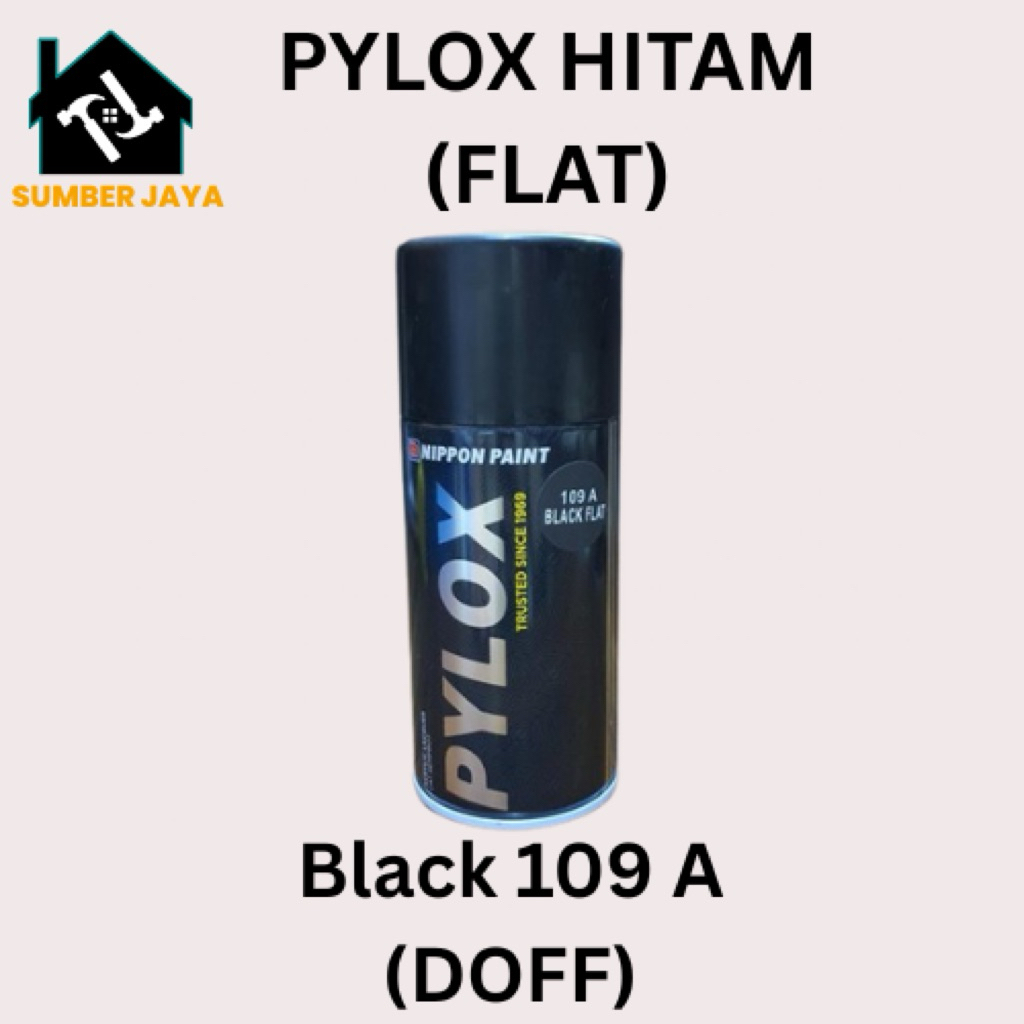 PYLOX FLAT HITAM Nippon Paint (Black 109A Doff) - 300cc