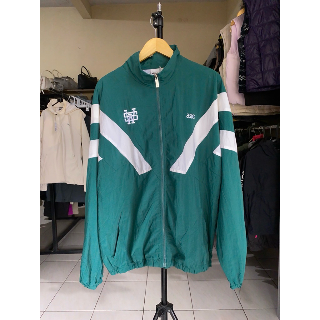 Jaket Windbreaker Vintage Oversize Asics Size L