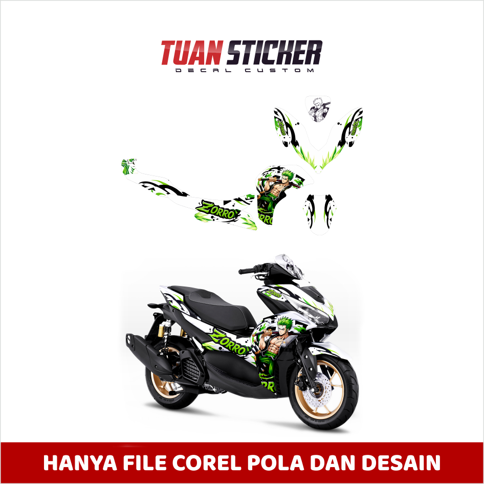 Jual File Pola Yamaha Aerox Connected File Desain Stiker Sticker Striping Decal Motor Aerox Connecte