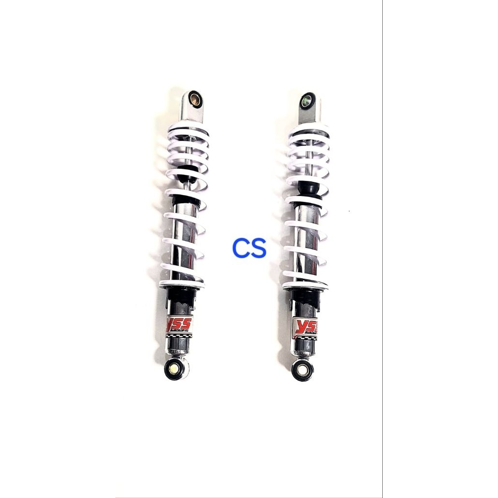 SHOCK BELAKANG COPY YSS PUTIH /KUNING UKURAN 280MM BUAT MOTOR JUPITER Z / JUPITER Z1  / CRYPTON / JU
