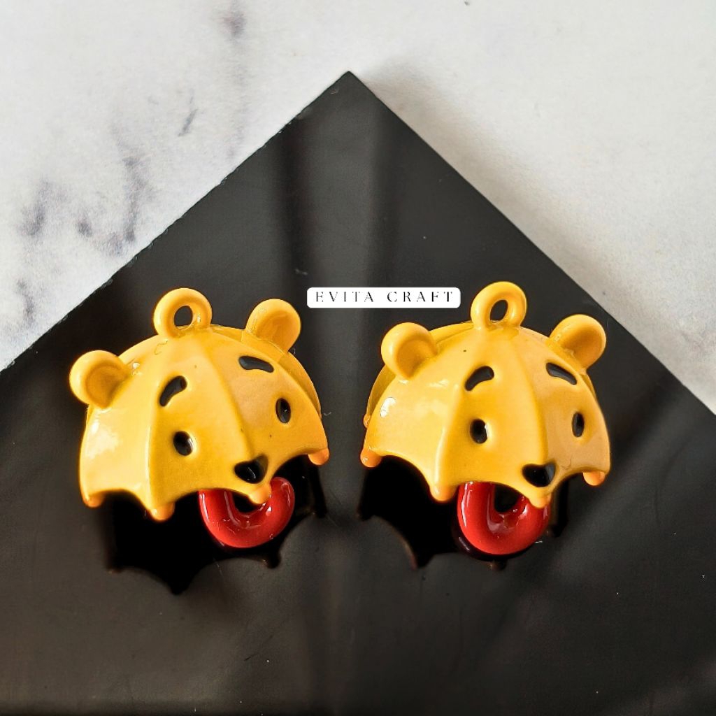 1pcs DIY Manik Besi Metal Alloy Bandul Payung Pooh Premium