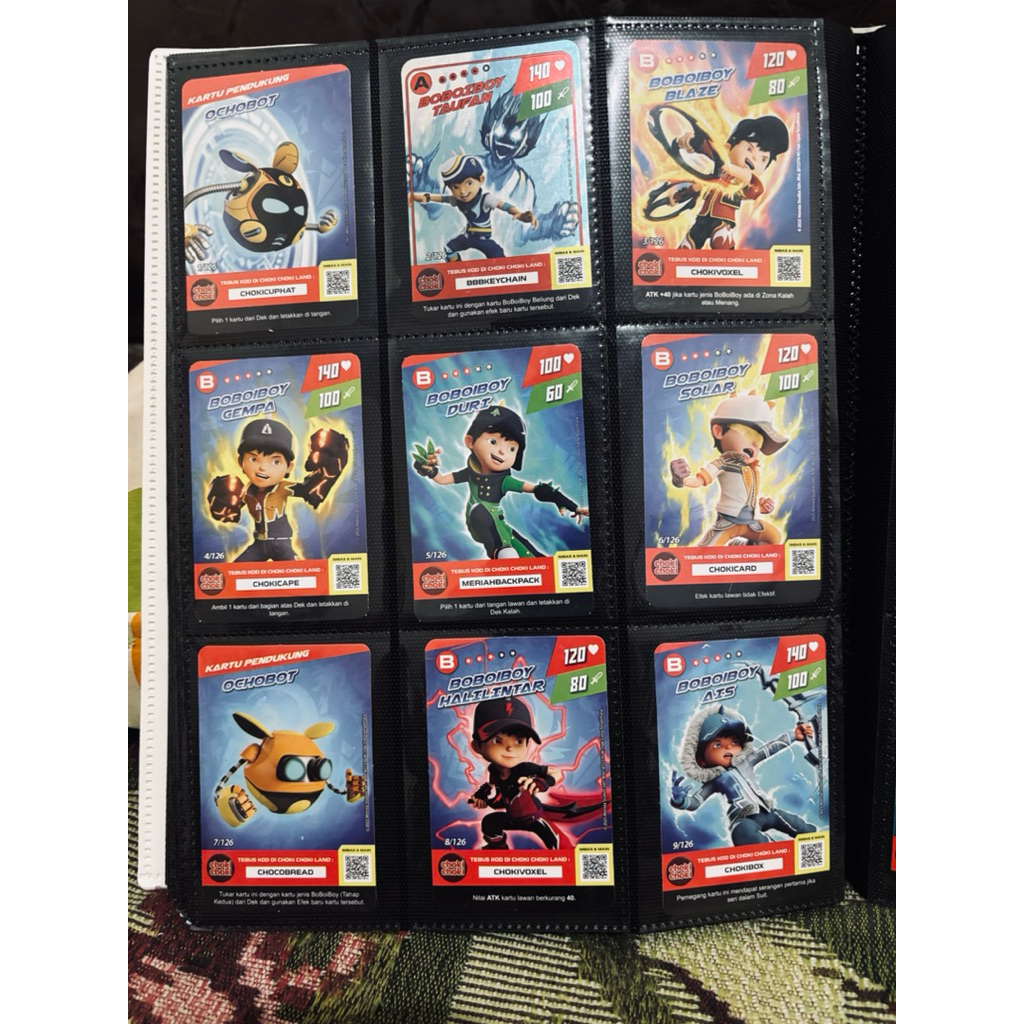 9 Poster Card Choki-Choki Boboiboy