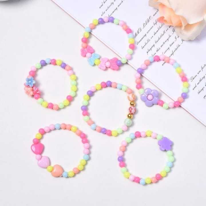 Gelang Anak Anak Gelang Manik Manik Mote Anak Gelang Rainbow Bracelet / Gelang Mainan Anak