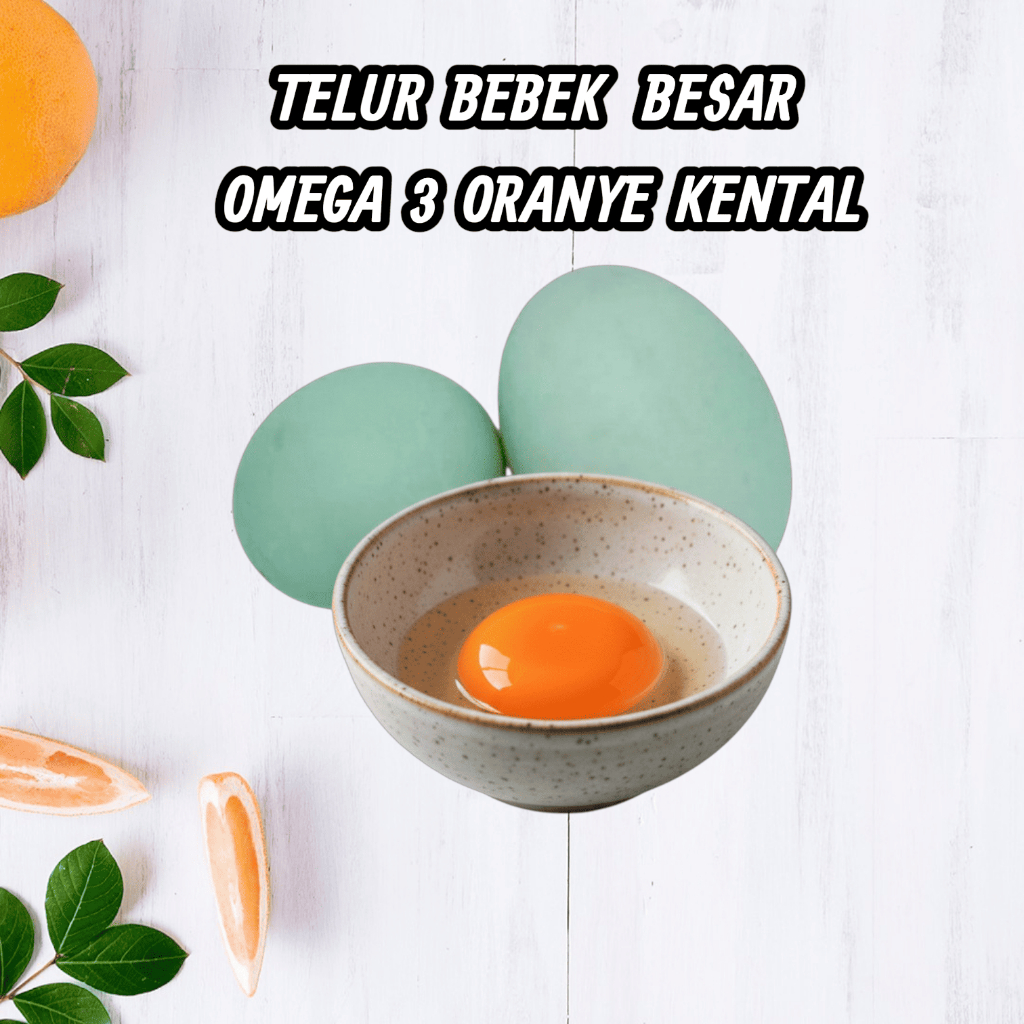 Telur Bebek Omega / Telor Bebek Omega Mentah/Telur Bebek Asli Brebes Grade A Besar