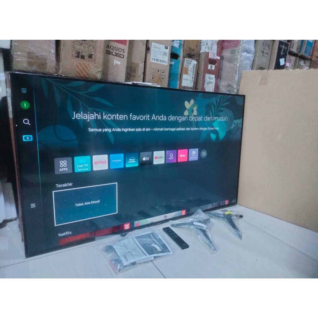 FULLSET TV SAMSUNG Crystal 50IN SMART TV 4K UHD Digital TV Youtube kondisi bekas pemakaian masih seg
