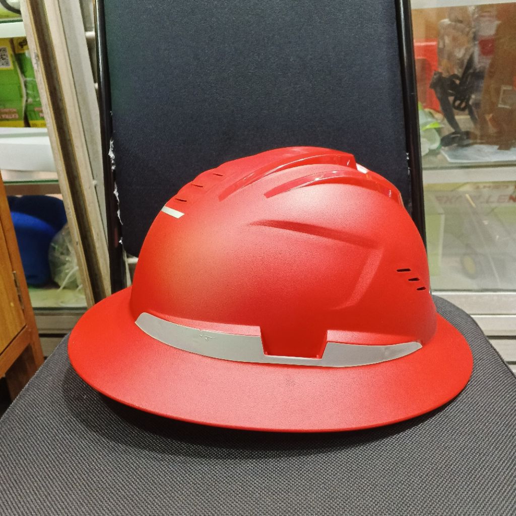 Helm Safety Proyek Merk MSA Fullbrim New Fastrack Fullset Model Terbaru / Helm Safety Proyek MSA Lok