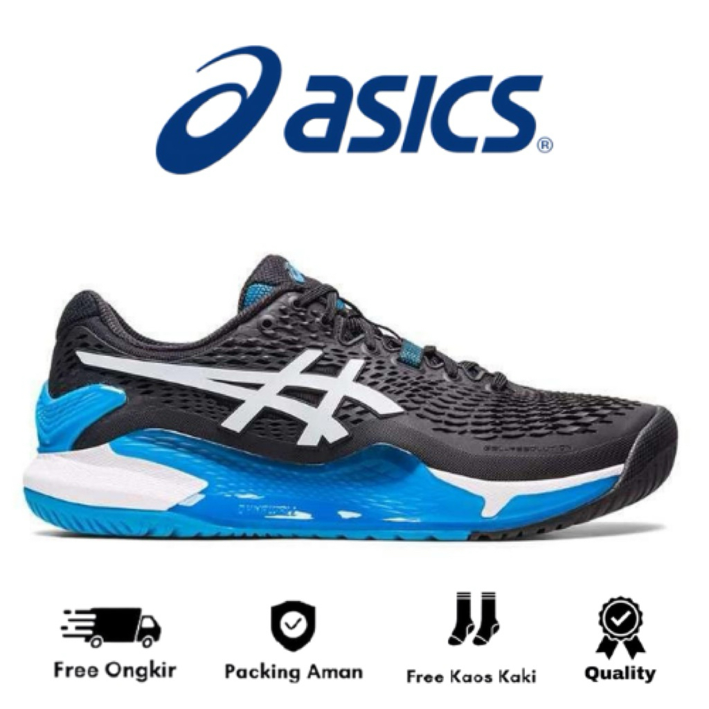 Tenis Or Padel Shoes Asics Gel Resolution 9 Black/Tuna Blue Tenis Shoes